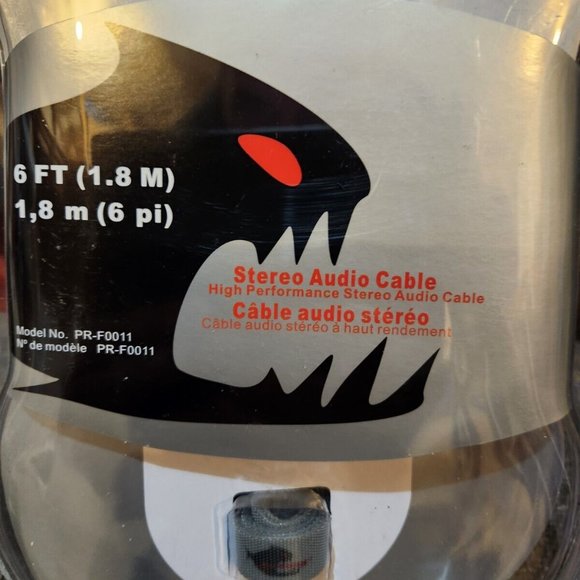 Piranha 6' Stereo Audio Cable High Performance PR-F001 24k Gold - Picture 3 of 5